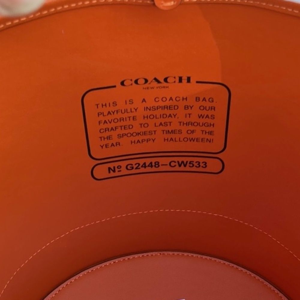 Trick Or Treat Bucket In Signature Canvas With Halloween Graphic Purse Handbag - Picture 4 of 6